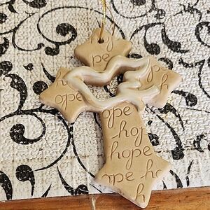 Hopev Ceramic Cross Ornament